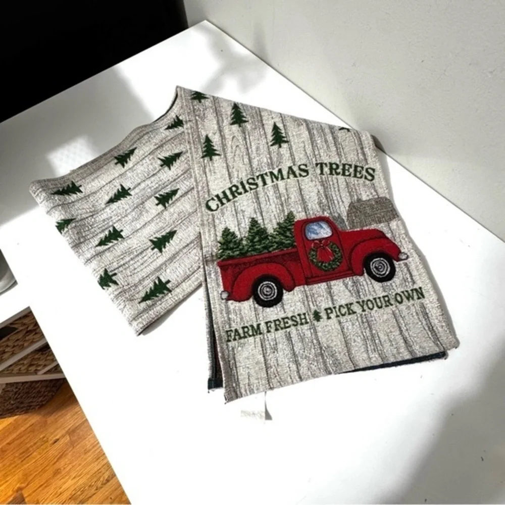 Christmas Trees Farm Fresh table runner